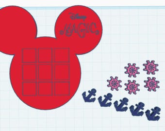 Inspired Mickey Magic Tic-Tac-Toe STL Digital Download