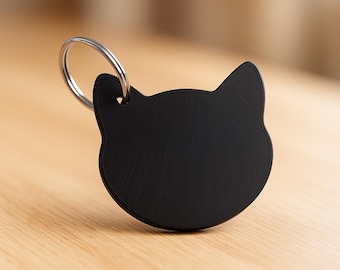 Cat Silhouette Keychain STL File for 3D Printing