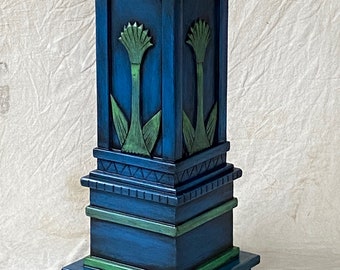 Blue Flower Pedestal