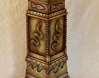 Fish, Snake and Waves Pedestal