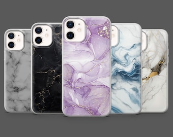 Marble Phone Case Gold Marmora Stone Cover for iPhone 17Pro, 16, 15, 14, 13, 12, Samsung S25, S24, S23Fe, S22, A16,A26,A56, Pixel 10, 9
