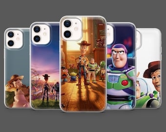 Toy Story Phone Case Woody Buzz Lightyear Cover for iPhone 17Pro, 16, 15, 14, 13, 12, Samsung S25, S24 S23Fe S22, A16, A26, A56, Pixel 10, 9