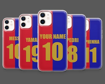 Custom FC Barcelona Phone Case Football Team Cover for iPhone 17Pro, 16, 15, 14,13,12, Samsung S25, S24, S23Fe, S22, A16,A26,A56, Pixel 10,9