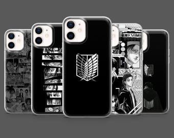 Attack On Titan Phone Case AoT Japanese Anime for iPhone 17Pro, 16, 15, 14, 13, 12, Samsung S25, S24 S23Fe S22, A16, A26, A56, Pixel 10, 9