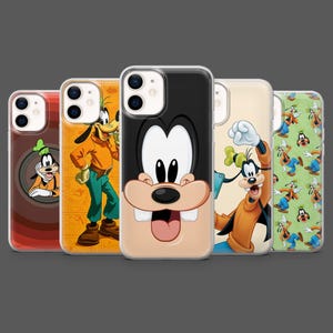 Puede incluir: Una colección de cinco fundas para teléfono con el personaje de dibujos animados Goofy. Cada funda muestra una imagen diferente de Goofy en varias poses y diseños. Las fundas son de diferentes colores, incluyendo rojo, naranja, negro y verde.