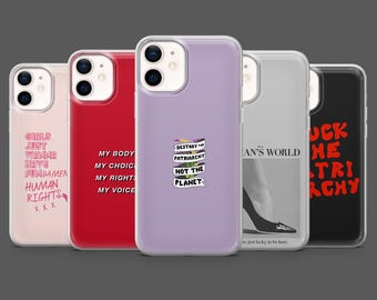 Funda feminista con patriarcado para iPhone 17 Pro, 16, 15, 14, 13, 12, Samsung S25, S24, S23Fe, S22, A16, A26, A56, Pixel 10, 9