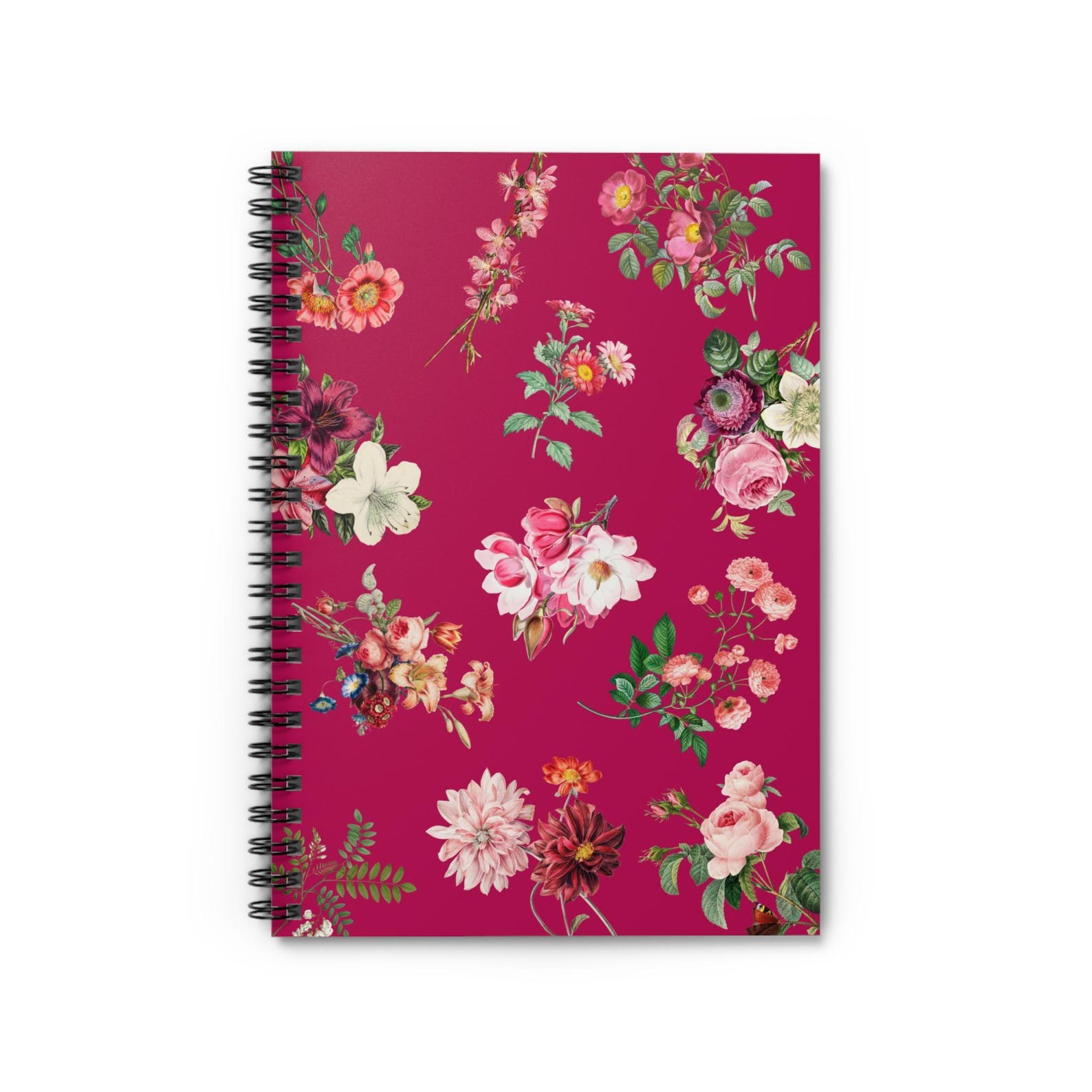 Personalize Vintage Floral Notebook Journal Writing Companion Desk ...