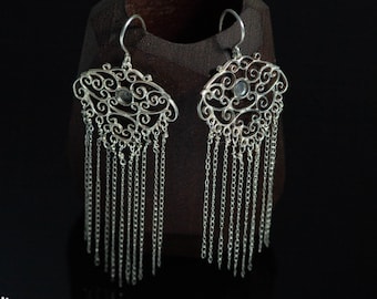 handmade silver filigree earrings