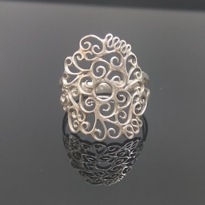 silver Mandala ring