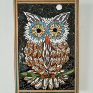 owl glass mosaic