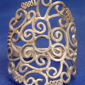 silver Mandala ring image 2