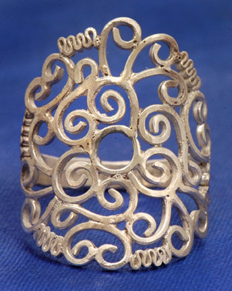 silver Mandala ring image 2