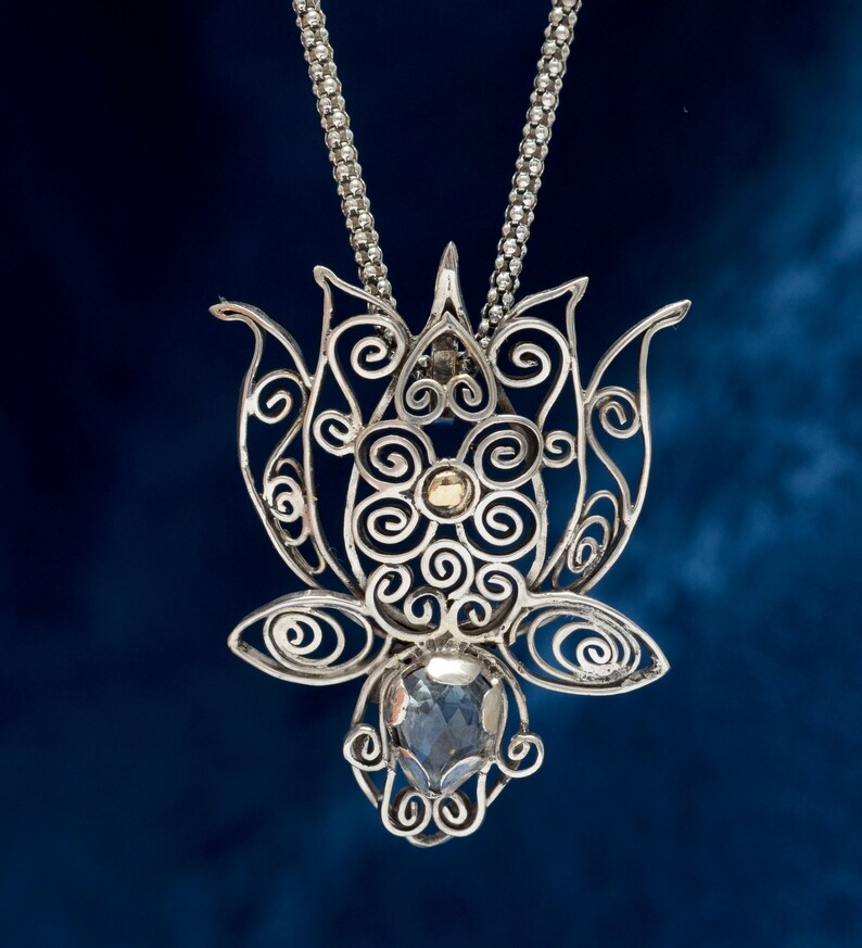 Aquamarine lotus with a heart of gold image 2