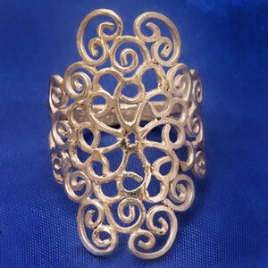 silver lace ring image 2