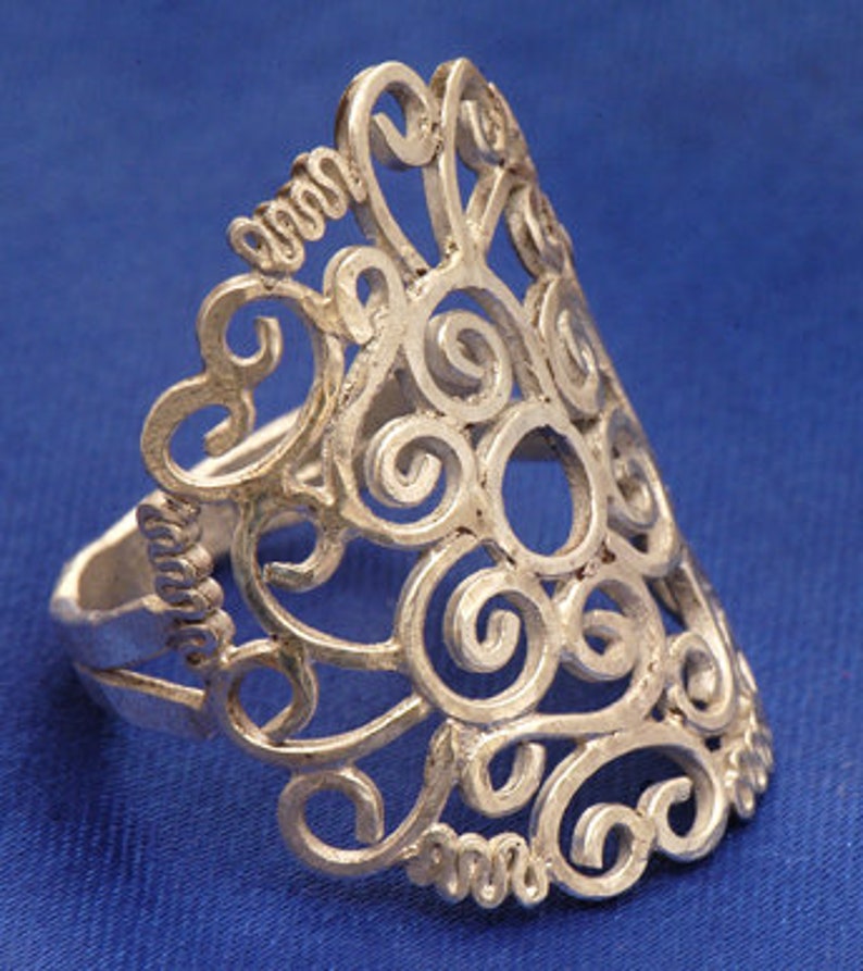 silver Mandala ring image 4