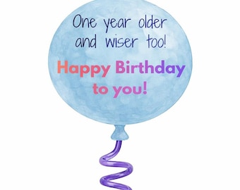 Alles Gute zum Geburtstag Stroh Geschenk Handout druckbare PDF