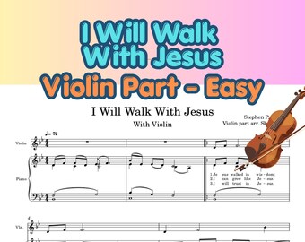 Partia skrzypcowa w utworze I Will Walk with Jesus