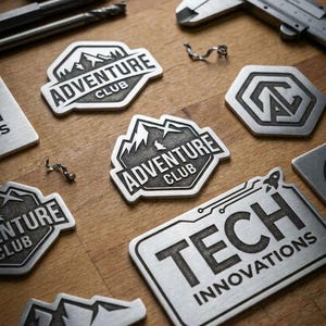 Anpassad logotypskylt, 3 mm tjock aluminiumskylt med personliga varumärkesalternativ