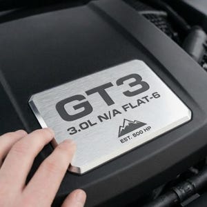 Custom Build Plate – Personalized Aluminum Engine Bay ID Badge for V8, V6, Turbo
