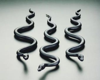 Hand-Forged Steel Garden Snake