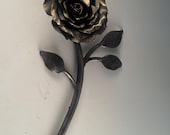 Hand-Forged Steel Rose Sculpture | Blacksmith Forged