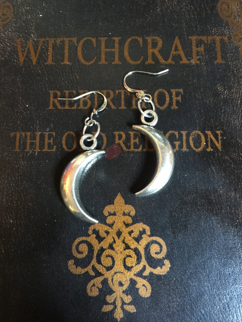 ON SALE crescent moon earrings