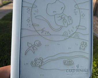 Custom Pokemon Paldean Fates Bubble Mew Laser Engraved 9 Pocket Top Loader Binder