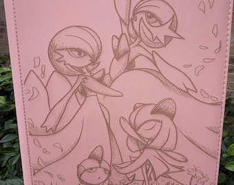 Custom Pokemon Gardevoir Laser Engraved 9 Pocket  Binder