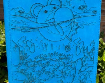 Custom Pokemon Marill Laser Engraved 9 Pocket Binder