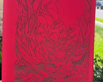 Custom Pokemon Ninetails Laser Engraved 9 Pocket Top Loader Binder