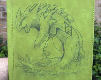 Custom Pokemon Laser Engraved 9 Pocket Tyranitar Binder