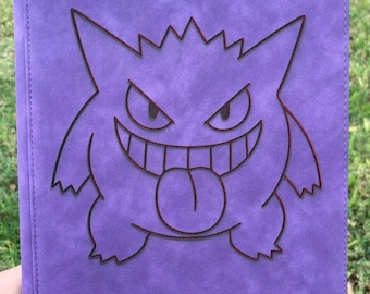 Custom Pokemon Laser Engraved 9 Pocket Gengar Binder