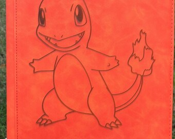 Custom Pokemon Laser Engraved 9 Pocket Charmander Binder