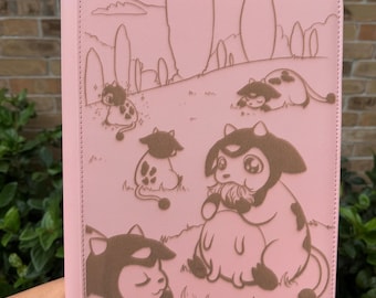 Custom Pokemon Miltank in Field Laser Engraved 9 Pocket Binder