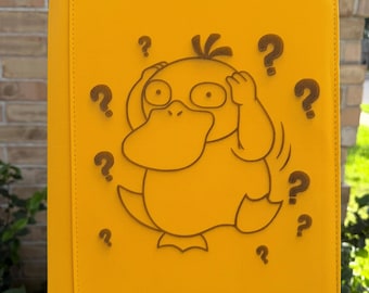 Custom Pokemon Laser Engraved 9 Pocket Psyduck Binder