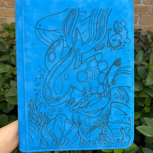 Custom Pokemon Kyogre 9 Pocket Ringless Binder