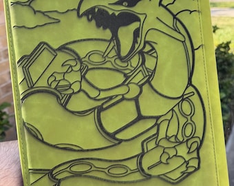 Custom Pokemon Laser Engraved 9 Pocket Rayquaza Binder
