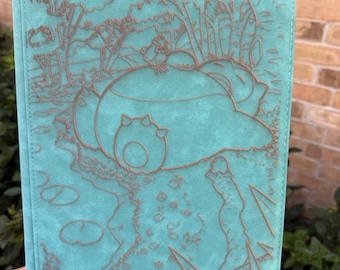 Custom Pokemon Laser Engraved 9 Pocket Snorlax 151 Promo Binder