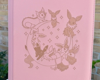 Custom Pokemon Eeveelutions Laser Engraved 9 Pocket  Binder
