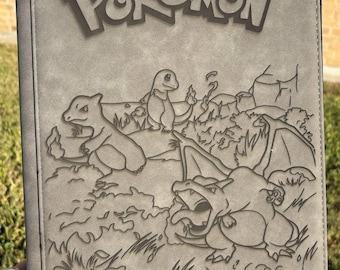 Custom Pokemon Laser Engraved 9 Pocket Charmander Evolutions Promo Binder