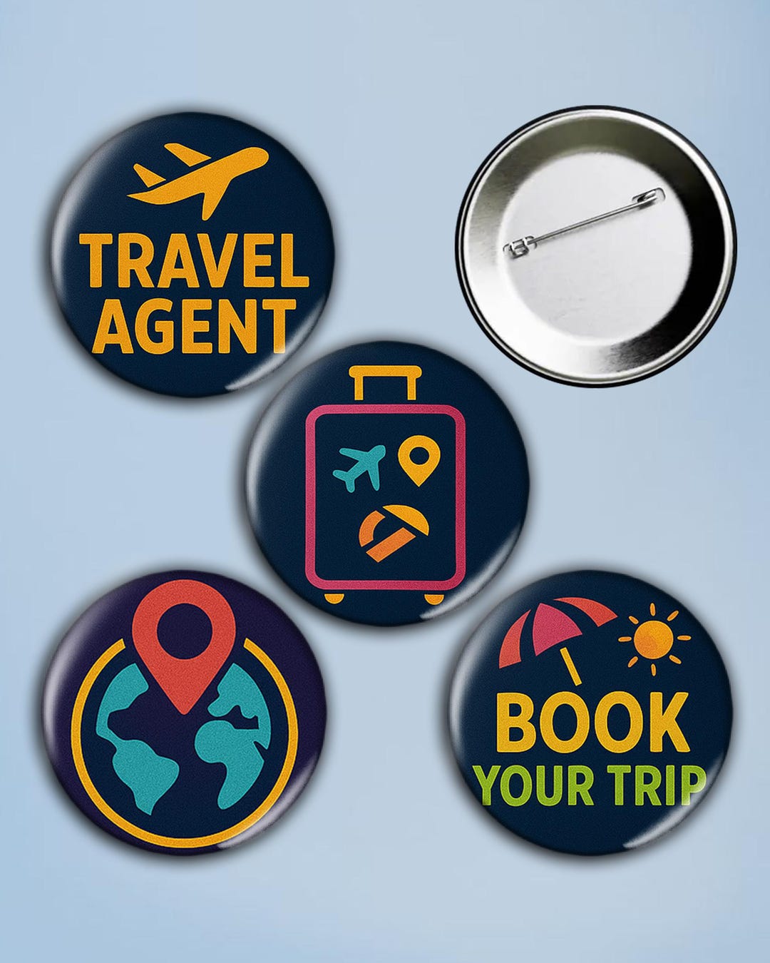 Travel Agent Badge Set — 4 PCS - Etsy