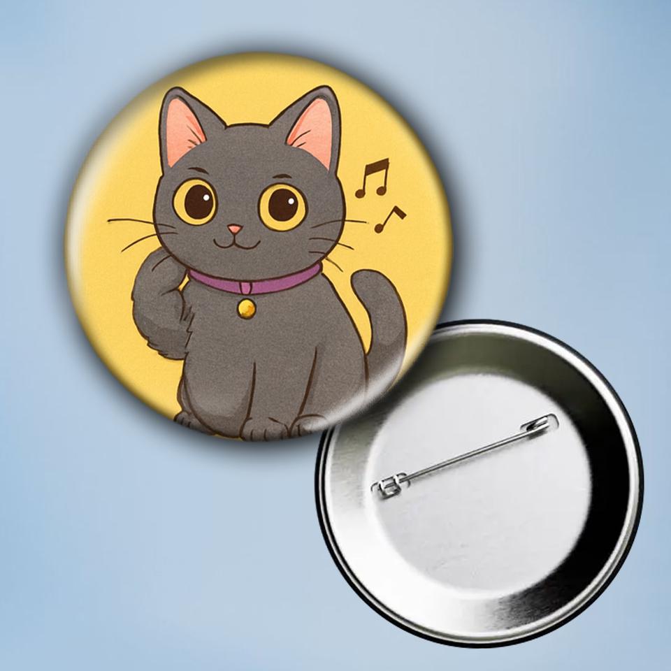 Cute Cat Pins Set • 4pcs Cat Button Badges • Kawaii Cat Pins • Cat ...