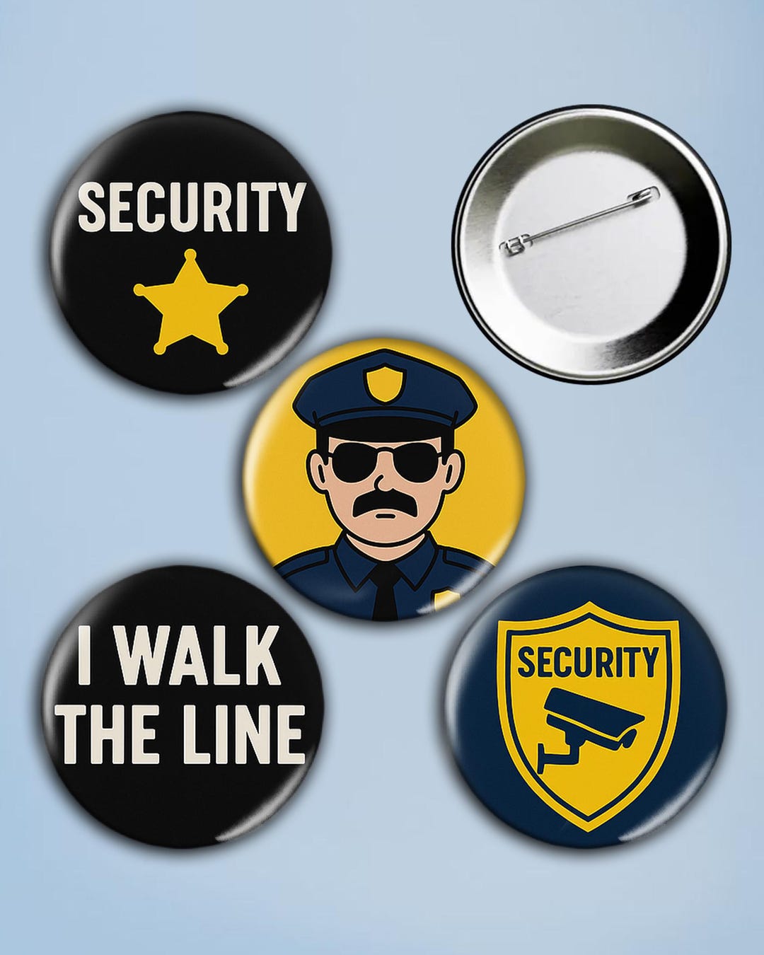 Security Guard Pinback Button Set – Protective Staff Appreciation Gift ...