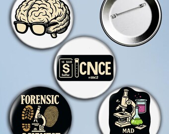 Scientist Pin Set • Science Badges, STEM Gift (4-Pack)