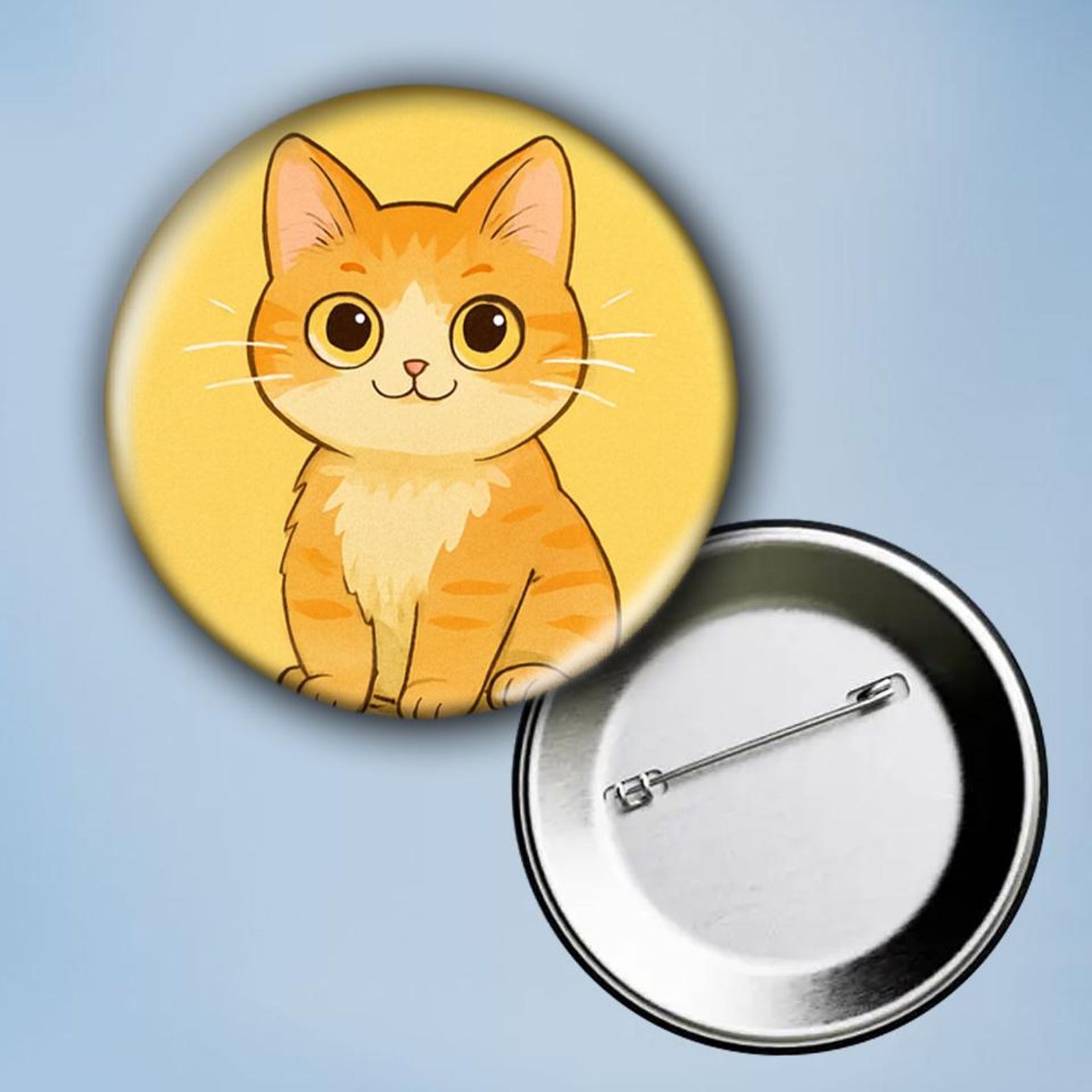 Pin Cat Rtist Cute Cat Pins Set • 4pcs Cat Button Badges • Kawaii Cat Pins • Cat ...