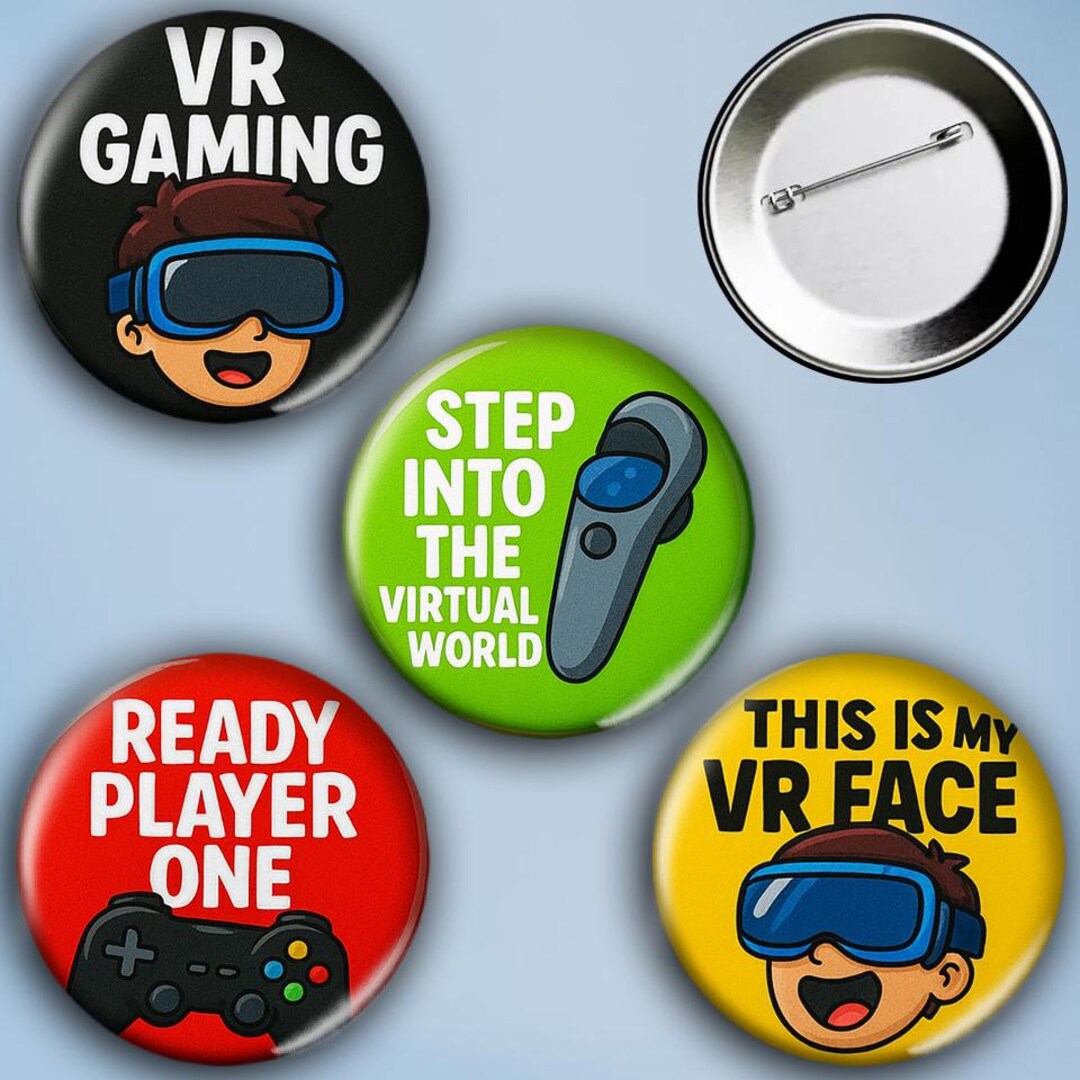 VR Gaming Pin Set - Etsy