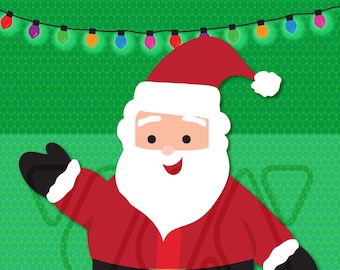Pin the Belt on Santa Game, Christmas Holiday Party