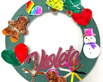 Christmas Paper Wreath Kit for Kids: DIY Holiday Decor (SVG)