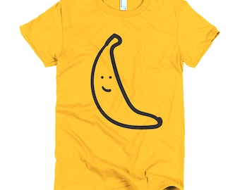 Cute Banana T-Shirt: Bella+Canvas Jersey, Summer Fruit Tee