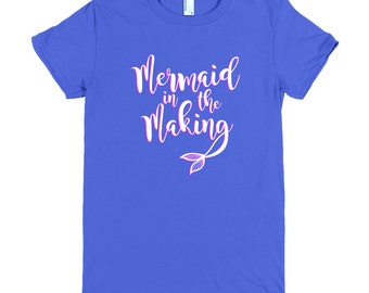 Mermaid Fitgirl T-shirt Printed on American Apparel  Fine Jersey Short Sleeve Women's T-shirt. Available in other colors! Gym, exercise